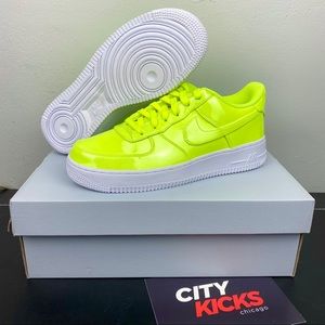 Nike Air Force 1 LV8 UV Volt Patent Leather Shoes